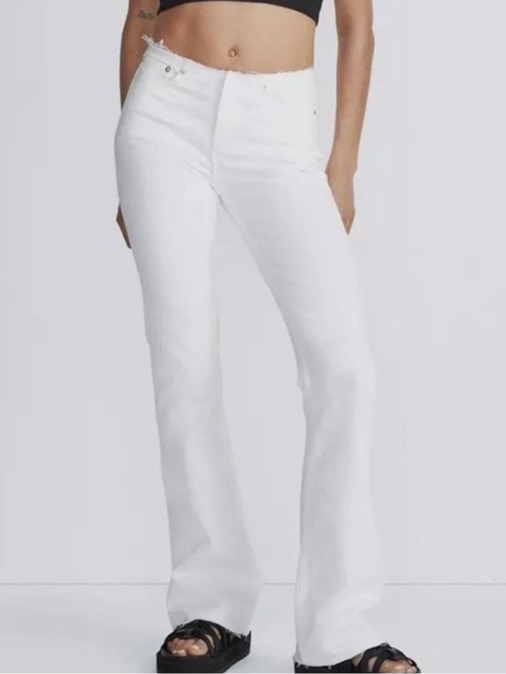 NWT Rag & Bone Kinsley Low Rise Flare Stretch Jeans in White
